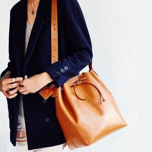 Kelsi Dagger white Wythe leather bucket bag